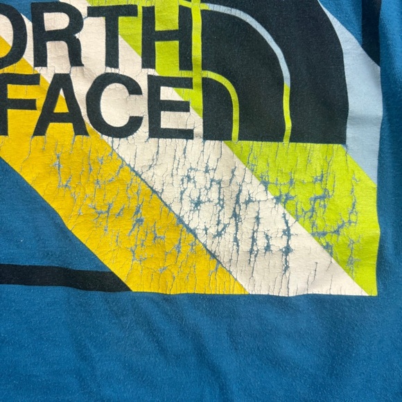 THE NORTH FACE Mens Blue Square Logo Short Sleeve T- Shirt size: Medium - Picture 3 of 7